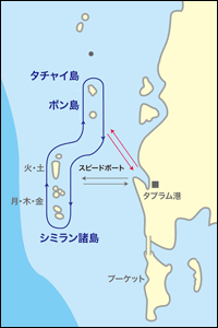 クルーズマップ/ソンブーン3/シミランショートクルーズ