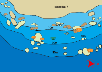 Dive site map/East Of Eden