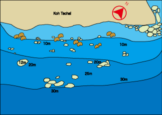 Dive site map/Tachai Reef