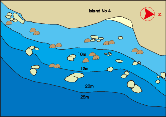 水中マップ/ハネムーン ベイ/シミラン諸島No.4