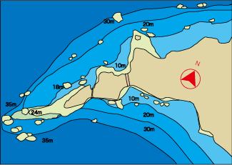 水中マップ/ウエストリッジ/ボン島