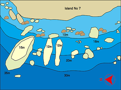 シミラン諸島／ウェストオブエデンの水中ポイントマップ
