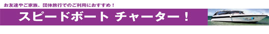 スピードボートチャーター^
